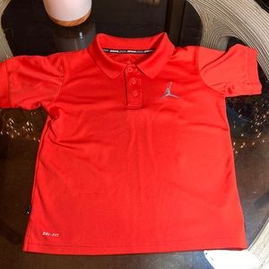 Nike Jordan Dry fit polo orange boys small